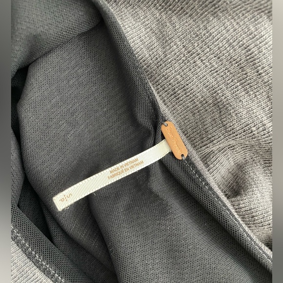 Free People Boulevard Tie-Strap Tank Top Sz Small in Grey Navy - Picture 9 of 11